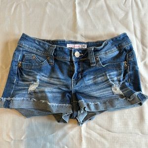 Blue jean shorts from YMI for sale!! Size 3 (juniors).